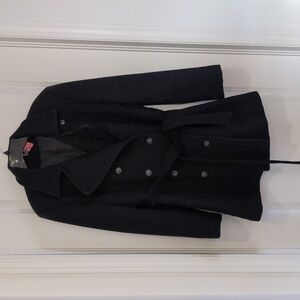 Wns Small size 6 les modes elabee Double-Breasted Peacoat wool winter jacket